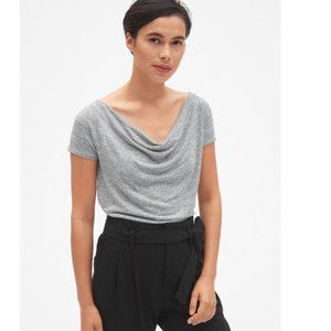Gap Softspun Short Sleeve Cowl-Neck Top